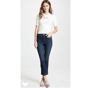 Womens Veronica Beard "Carly" 11" Kick Flare Blue Jeans 27